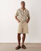 Free Society Free Society abstract print short sleeve beach shirt in beige-Neutral - 2