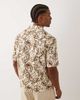 Free Society Free Society abstract print short sleeve beach shirt in beige-Neutral - 3
