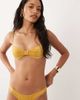 Free Society Free Society bikini top with knot detail in gold glitter - 1