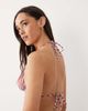 Free Society Free Society deckchair stripe triangle bikini top in red and blue-Multi - 4