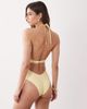 Free Society Free Society gingham cutout swimsuit in light yellow - 3