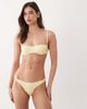 Free Society Free Society gingham high leg bikini bottoms in light yellow - 1