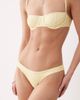 Free Society Free Society gingham high leg bikini bottoms in light yellow - 2