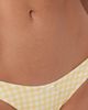 Free Society Free Society gingham high leg bikini bottoms in light yellow - 3