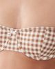 Free Society Free Society gingham underwire bikini top in brown - 2