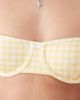 Free Society Free Society gingham underwire bikini top in light yellow - 2
