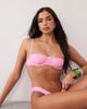 Free Society Free Society gingham underwire bikini top in pink - 1
