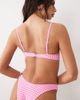 Free Society Free Society gingham underwire bikini top in pink - 3