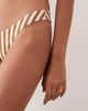 Free Society Free Society high leg bikini bottom in toffee stripe-Brown - 3