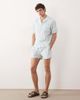 Free Society Free Society leaf print short sleeve beach shirt in vintage blue - 2