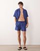 Free Society Free Society linen blend shorts in faded denim-Blue - 1