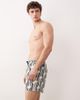 Free Society Free Society palm tree swim shorts in monochrome-Black - 3