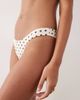 Free Society Free Society polka dot high leg bikini bottoms in brown and cream-White - 2