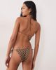 Free Society Free Society polka dot tieside bikini bottom in brown - 2
