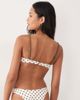 Free Society Free Society polka dot underwire bikini top in brown and cream-White - 2