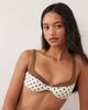 Free Society Free Society polka dot underwire bikini top in brown and cream-White - 3