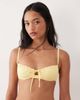 Free Society Free Society ruched underwire bikini top in butter yellow - 1
