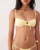 Free Society Free Society ruched underwire bikini top in butter yellow - 2