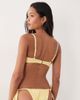 Free Society Free Society ruched underwire bikini top in butter yellow - 3
