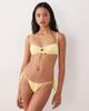 Free Society Free Society ruched underwire bikini top in butter yellow - 4