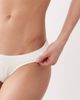 Free Society Free Society ruffle high leg bikini bottoms in white - 2