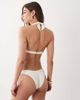 Free Society Free Society ruffle high leg bikini bottoms in white - 4