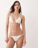 Free Society Free Society ruffle triangle bikini top in white - 1