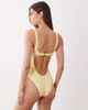 Free Society Free Society square neck swimsuit in butter yellow - 4