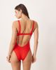 Free Society Free Society square neck swimsuit in red - 2