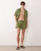 Free Society Free Society swim shorts in green stripes - 1