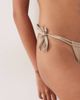 Free Society Free Society tie side bikini bottom in coffee-Brown - 3