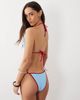 Free Society Free Society triangle bikini top with contrast trim in sky blue - 4