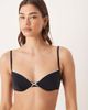 Free Society Free Society underwire bikini top with contrast picot trim in black - 4