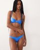 Free Society Free Society underwire bikini top with knot detail in mid blue - 4