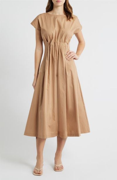 FREEMARKET FREEMARKET Gathered Waist Cotton Midi Dress