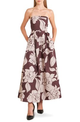 FREEMARKET FREEMARKET Print Strapless Midi Dress
