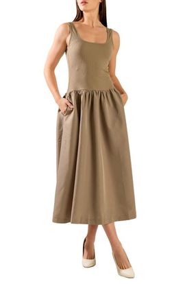 FREEMARKET FREEMARKET Sleeveless Mixed Media Maxi Dress