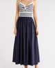 FREEMARKET FREEMARKET Stripe Mixed Media A-Line Dress - 1