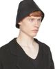FREI-MUT FREI-MUT Black Leather Selim Bucket Hat - 2