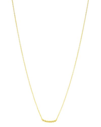 Freida Rothman Freida Rothman Bezel Bar Necklace in 14K Gold-Plated Sterling Silver, 16
