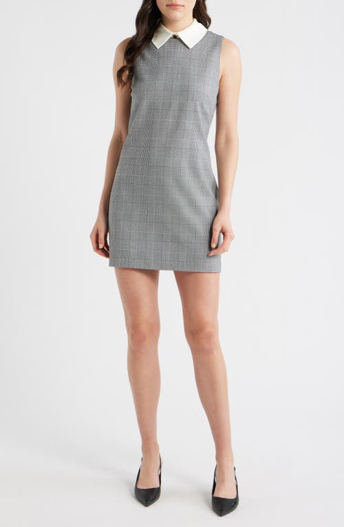 French Connection French Connection Atlas Glen Plaid Contrast Collar Dress