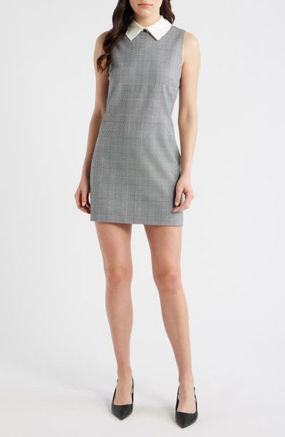 French Connection French Connection Atlas Glen Plaid Contrast Collar Dress