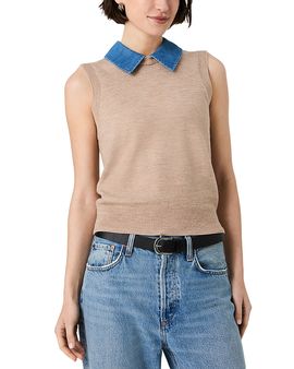 French Connection French Connection Babysoft Collared Knit Vest