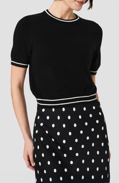 French Connection French Connection Babysoft Rib Stripe Short Sleeve Sweater