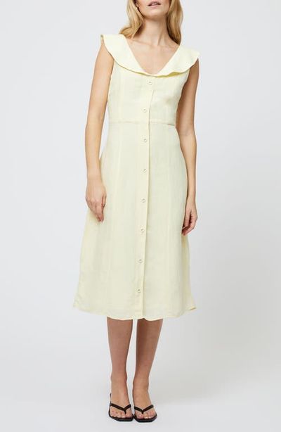French Connection French Connection Birdie Peter Pan Collar Linen Blend Dress
