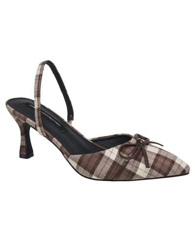 French Connection French Connection Bowy Plaid Kitten Heel