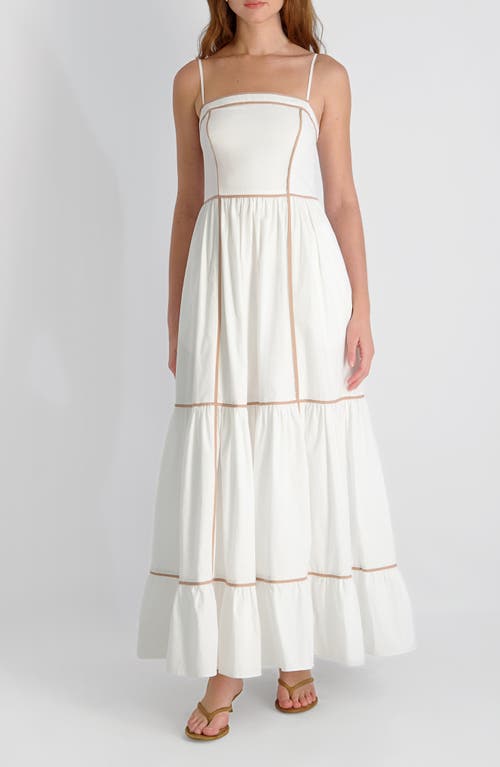 French Connection French Connection Cambria Contrast Trim Cotton Maxi Dress