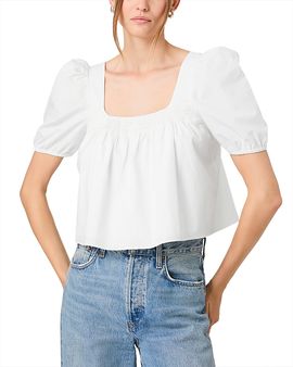 French Connection French Connection Cambria Cotton Puff Sleeve Top