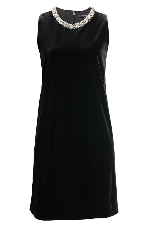 French Connection French Connection Caramia Crystal Embellished Stretch Velvet Minidress