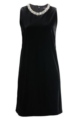 French Connection French Connection Caramia Crystal Embellished Stretch Velvet Minidress